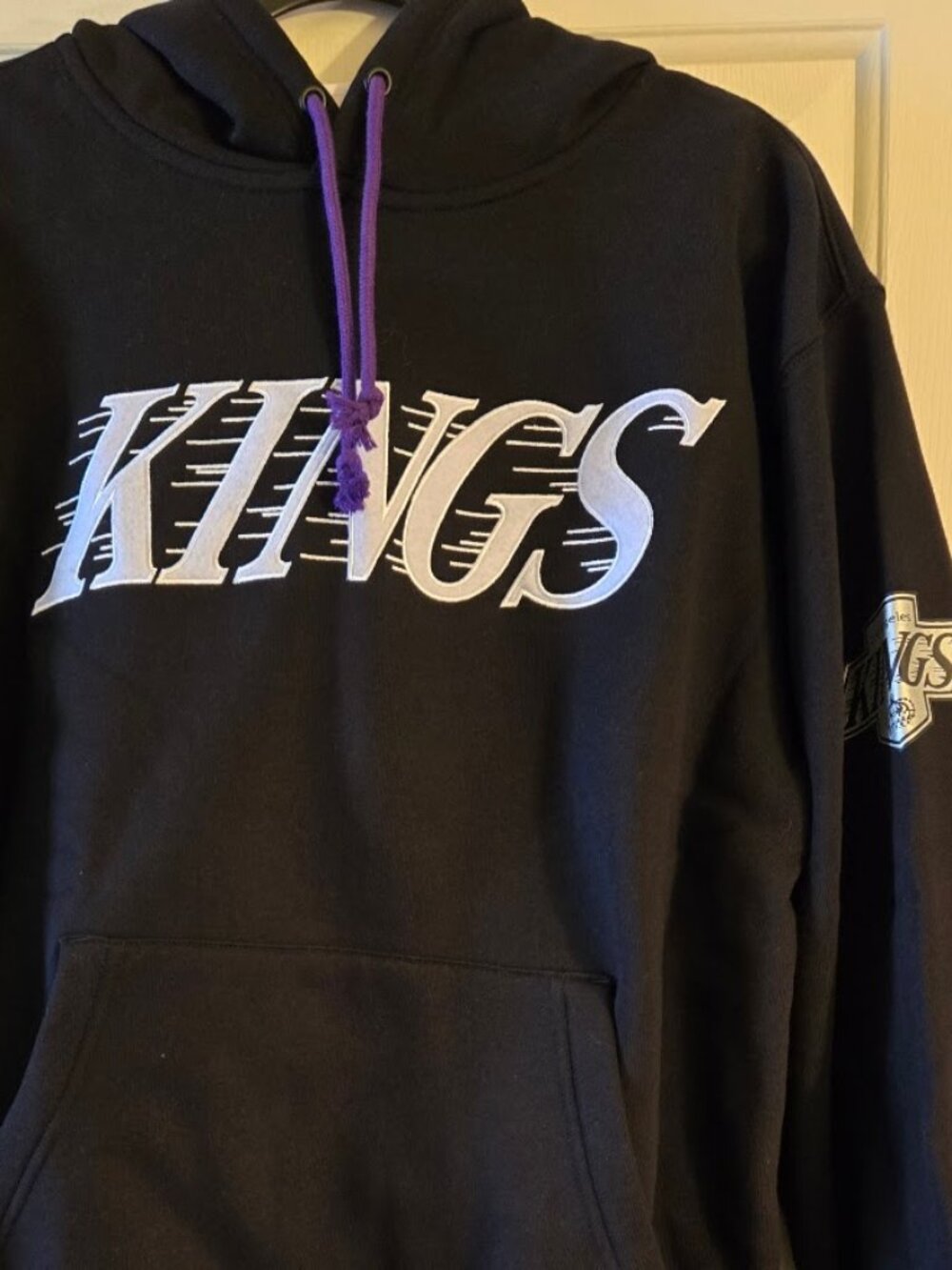 Los Angeles Kings Black Playmaker Vintage Fleece Pullover Hoodie